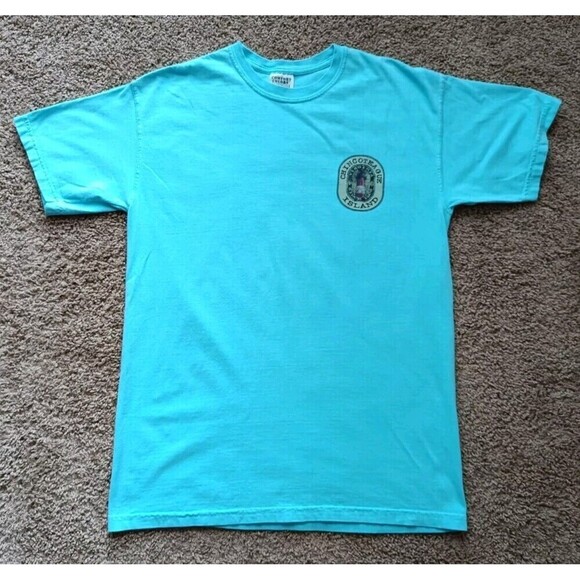 Comfort Colors T-Shirt Men's Medium Chincoteague Island Graphic Short Sleeve Y2K - Picture 2 of 8